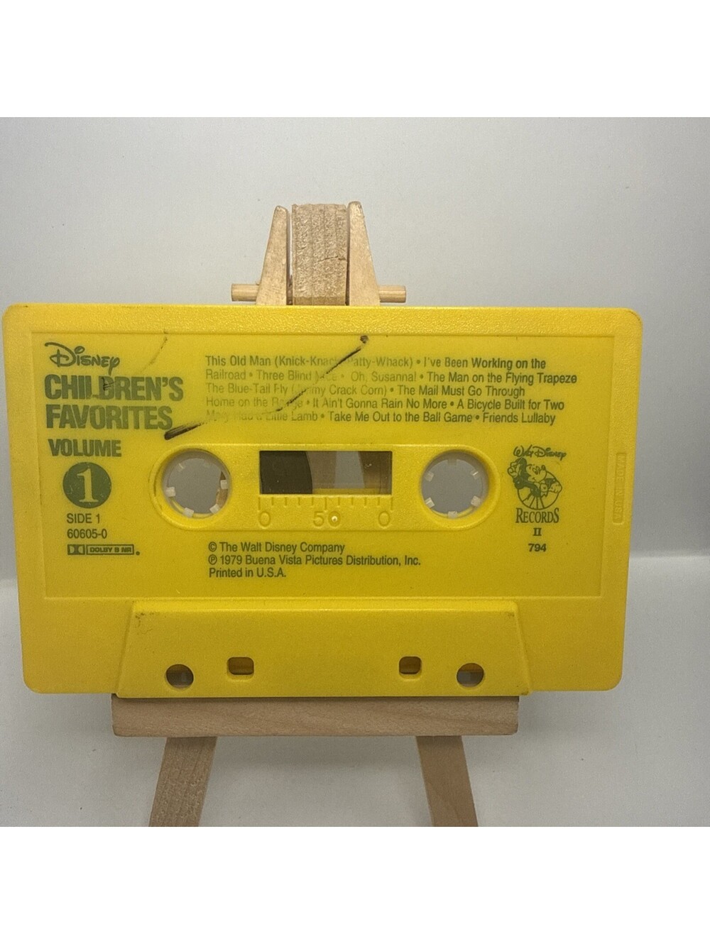 Vintage Disney Songtape Cassette Tape Disney's Children's Favorites Vol. 1 1978